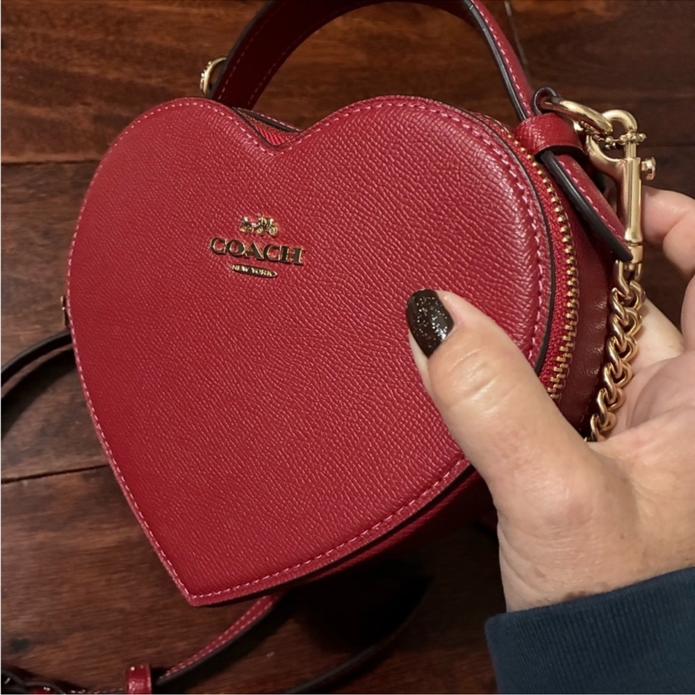 Coach Heart-Shaped Red Crossbody Bag